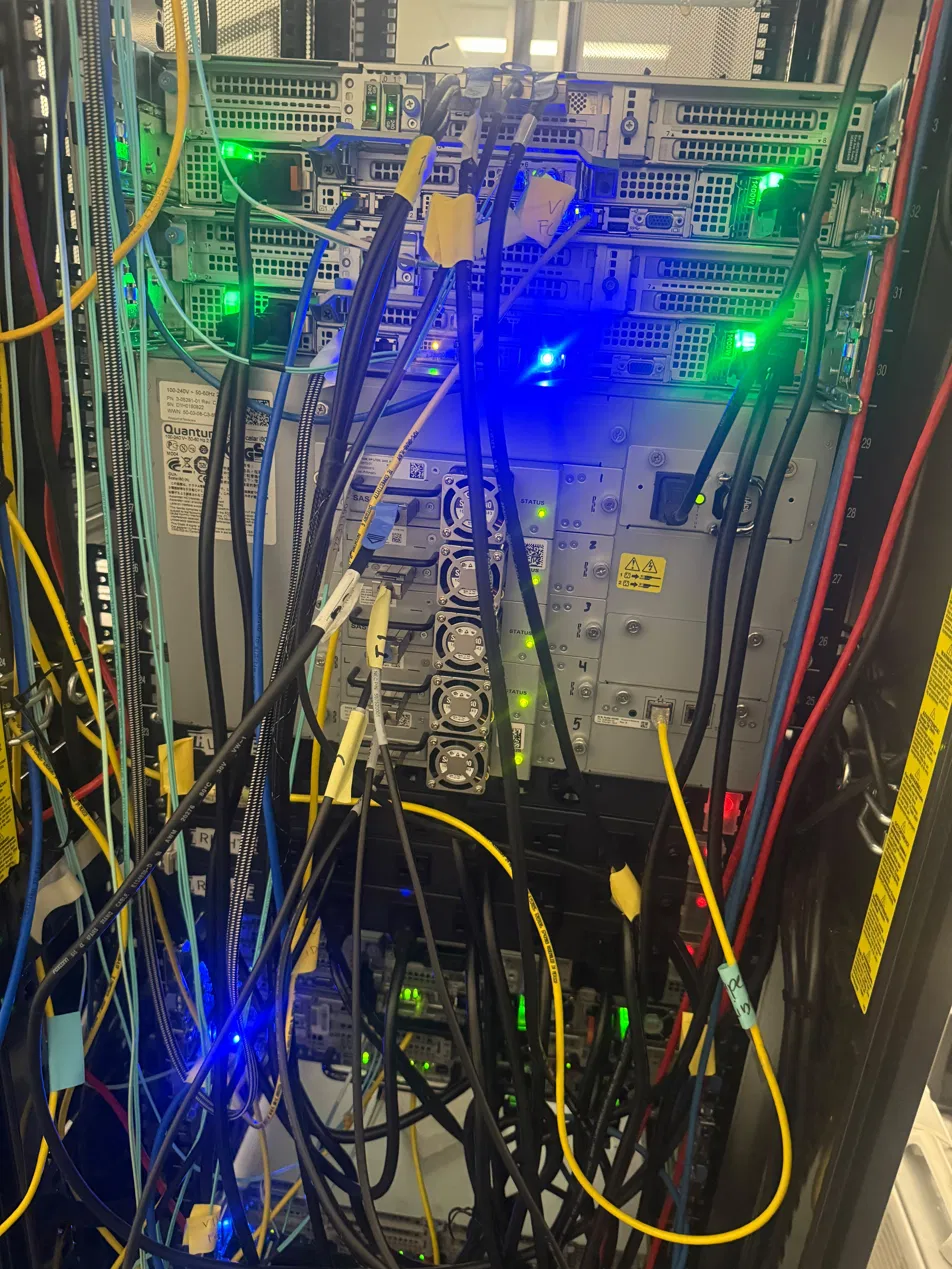 Enterprise server rack maintained by Ehimual Tech field crew
